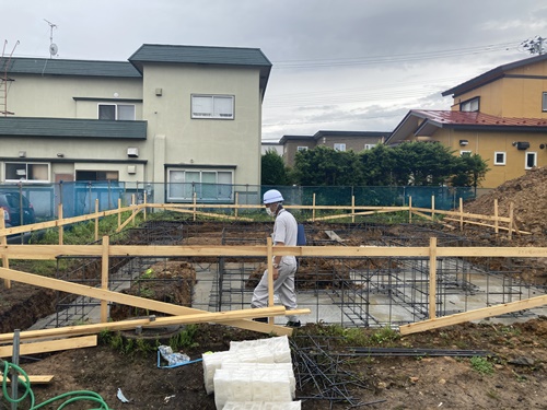 JIO（日本住宅保証検査機構）による鉄筋検査が行われました。