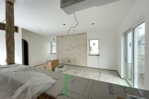 【2026.4.2】左官工事中です。