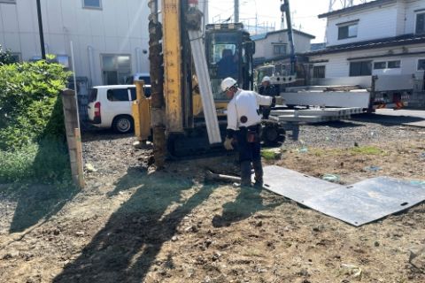 【2026.8.7】地盤補強工事です。
